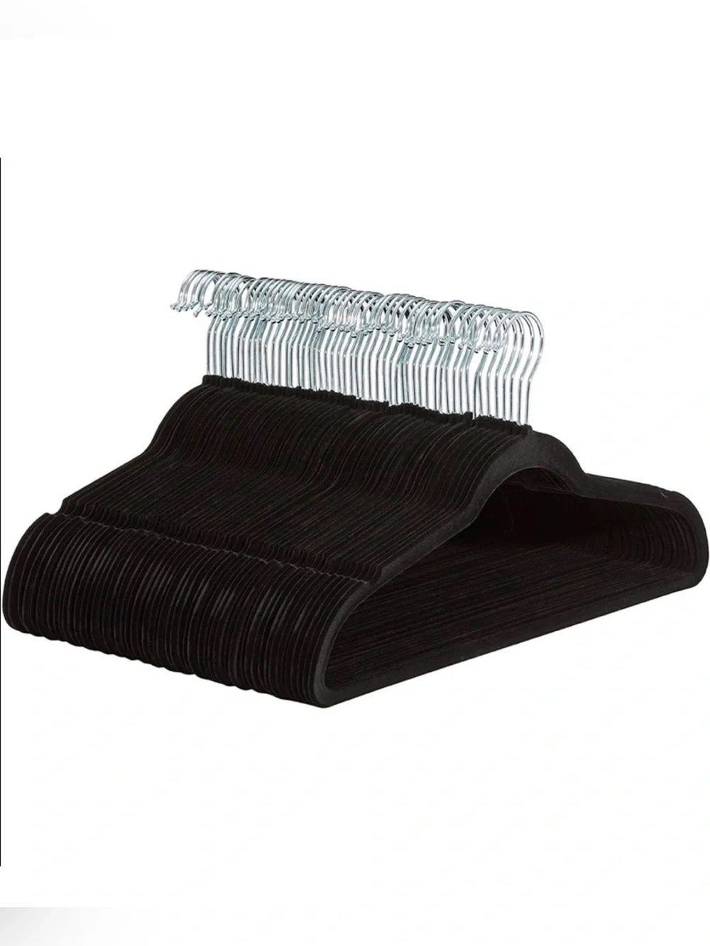 Black Velvet Slim Non-slip Hangers - 30 Pack